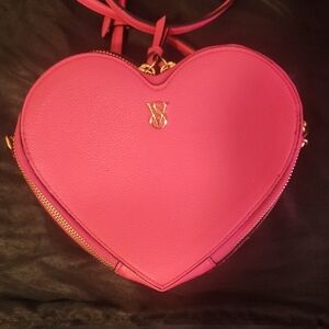 Victoria's Secret Fuchsia Heart Crossbody Bag